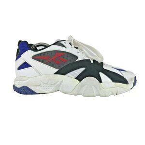 Reebok‎ Mens Preseason White Blue Lace Up Sneaker Athletic Shoes Size US 7
